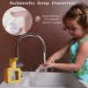 Automatic Soap Dispenser,Cute Cat Touchless Soap Dispenser with Night Light,400ml Kids Soap Dispenser,Rechargeable Wall Mounted Soap Dispenser for Kitchen, Bathroom, School, Office view 2