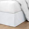 16 Inch Drop Bed Skirt King Size with Platform to Stay in Place Elegant Pleated Design with Split Corners Wrinkle Resistant Fabric for Modern and Stylish Look - White view 1