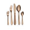 30 Piece Matte Gold Silverware Set for 6 Unique Stainless Steel Unique Flatware Cutlery Set, Modern Design Kitchen Utensils Tableware Set for Home Restaurant, Mirror Finish, Dishwasher Safe view 1
