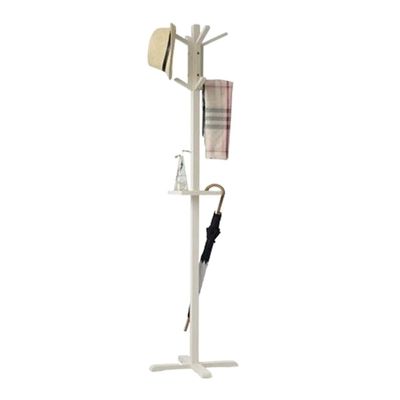 KUYWLMKMZZ Tree Coat Rack Modern Creative Coat Rack Decorative Coat Rack Floor Coat Rack Home Living Room Bedroom Corridor Single Pole Vertical Rack Sturdy Coat Rack (Color : White)