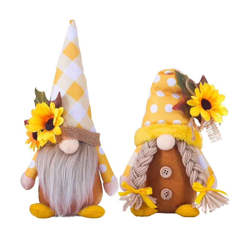 2 Pack Thanksgiving Decorations Harvest Gnome Plush Scandinavian Tomte Elf Swedish Tomte Dwarf Gnomes Decor Gifts