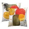 Abstract Mid Century Throw Pillow Covers 18x18 Set of 2 Minimalist Modern Art Decorations Pillowcase Golden Geometric Pattern for Modern Home Sofa Bedroom view 1
