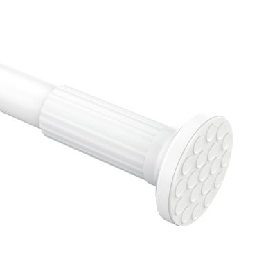 Umimile Tension Curtain Rod, 51-145 inches Adjustable Spring Shower Tension Curtain Rod, Stainless Steel Closet Rod for Windows or Shower, No Drilling, No Rust, Easy to Install, White