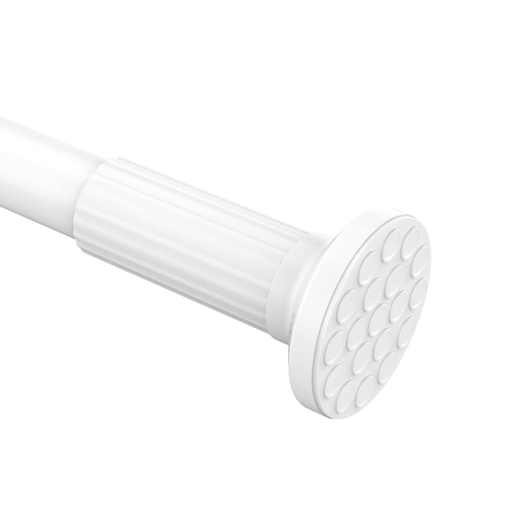 Umimile Tension Curtain Rod, 51-145 inches Adjustable Spring Shower Tension Curtain Rod, Stainless Steel Closet Rod for Windows or Shower, No Drilling, No Rust, Easy to Install, White