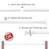 Umimile Tension Curtain Rod, 51-145 inches Adjustable Spring Shower Tension Curtain Rod, Stainless Steel Closet Rod for Windows or Shower, No Drilling, No Rust, Easy to Install, White view 4