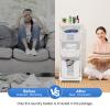 3 Tier Washing Hamper Dirty Clothes Storage Bin Multi Layer Rolling Laundry Cart PP Storage Hamper Freestanding Clothes Hamper Organizer with Portable Handle for Bathroom Living Room Bedroom Kitchen view 2
