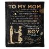 to My Mom Custom Blanket, Personalized Gift for Mom from Son for Mother's Day, Birthday, Premium Quality Soft and Cozy Blanket, Proudly Printed in USA view 1