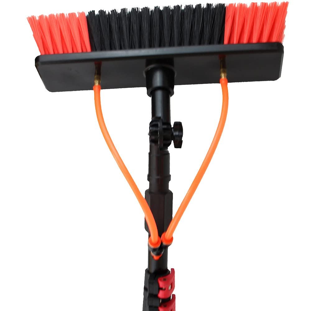 ZWJABYY Window Cleaner Kit,Water Fed Pole Kit,Telescopic Window Cleaning Tools,Window Cleaning Brush Equipment,Water/Hose Fed Pole,Cleaning Photovoltaic and Solar Panels,5.4M/18FT