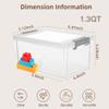 Anywish 8 Packs Small Storage Bins 1.3 QT Plastic Storage Container Stackable Box with Lids for Organizing, Clear White view 2