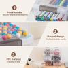 Anywish 8 Packs Small Storage Bins 1.3 QT Plastic Storage Container Stackable Box with Lids for Organizing, Clear White view 3