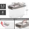 Citylife 4 Packs 6 QT Plastic Storage Bins with Latching Lids Stackable Storage Containers for Organizing Clear Storage Box for Garage, Closet, Kitchen view 4