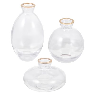 3pcs Vase Glass Terrariums for Plants Flower Bottles Cute Dry Small Plant Holder Plant Stand Wedding Decor Plant Supports Decorative Flower Holders Chemicals Light Luxury