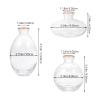 3pcs Vase Glass Terrariums for Plants Flower Bottles Cute Dry Small Plant Holder Plant Stand Wedding Decor Plant Supports Decorative Flower Holders Chemicals Light Luxury view 2