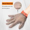 LCYDMJ Food Grade Cut Resistant Gloves, Stainless Steel Mesh Metal Wire Glove, for Oyster Shucking, Meat Cutting Wood Carving (Size : 1 Piece/XXS) view 4