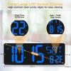 XREXS Large Digital Wall Clock with Remote Control, 16.5 Inch LED Large Display Count Up & Down Timer, Adjustable Brightness Plug-in Alarm Clock with Day/Date/Temperature for Home, Gym, Office view 2