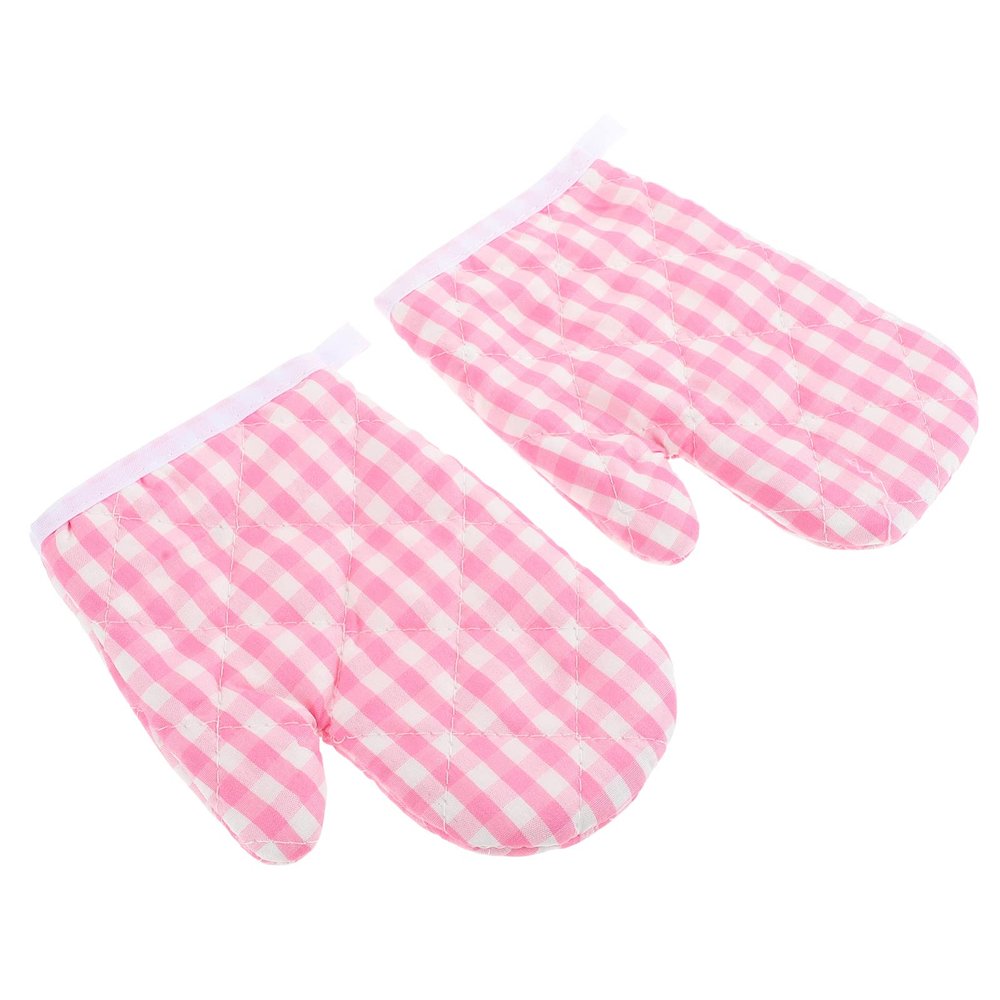 Cabilock 2pcs Boy Girl Oven Mitts Heat Resistant Microwave Gloves for Safe Baking and Cooking for Boys and Girls Easy to Store and Hang for Home and Play Kitchens