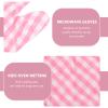 Cabilock 2pcs Boy Girl Oven Mitts Heat Resistant Microwave Gloves for Safe Baking and Cooking for Boys and Girls Easy to Store and Hang for Home and Play Kitchens view 4