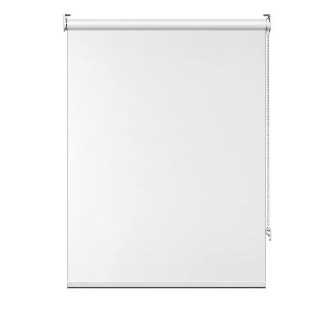 FHSBLINDS Custom Roller Shades for Windows Blinds for Windows Cut to Size -Room Darkening Waterproof Blackout Window Blinds & Shades for Home Kitchen Bedroom Office (White 100% Blackout, 40"W x 80"H)