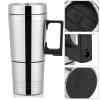 12V Car Heating Cup Car Heated Mug, 300ml Stainless Steel Travel Electric Coffee Cup Insulated Heated Mug(24V) view 2