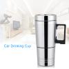 12V Car Heating Cup Car Heated Mug, 300ml Stainless Steel Travel Electric Coffee Cup Insulated Heated Mug(24V) view 4