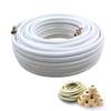 Air Conditioning Copper Tubing Pipe Extension Set,100 Ft Copper Pipes 1/4" & 3/8" PE Thickened for Mini Split AC and Heating Equipment Insulated Coil Line Set HVAC Refrigerant. (1/4" + 3/8" WITH NUTS) view 1