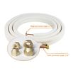 Air Conditioning Copper Tubing Pipe Extension Set,100 Ft Copper Pipes 1/4" & 3/8" PE Thickened for Mini Split AC and Heating Equipment Insulated Coil Line Set HVAC Refrigerant. (1/4" + 3/8" WITH NUTS) view 4