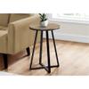 Monarch Specialties I 2177 Accent Table, Side, Round, End, Nightstand, Lamp, Living Room, Bedroom, Metal, Laminate, Brown, Black, Contemporary, Modern view 2