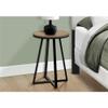 Monarch Specialties I 2177 Accent Table, Side, Round, End, Nightstand, Lamp, Living Room, Bedroom, Metal, Laminate, Brown, Black, Contemporary, Modern view 4