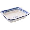 Polmedia Polish Pottery Rectangular Baker - Kitten Play Pattern Handmade in Boleslawiec Poland by Ceramika Artystyczna + Certificate of Authenticity view 1