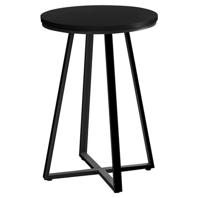 Monarch Specialties I 2175 Accent Table, Side, Round, End, Nightstand, Lamp, Living Room, Bedroom, Metal, Laminate, Black, Contemporary, Modern