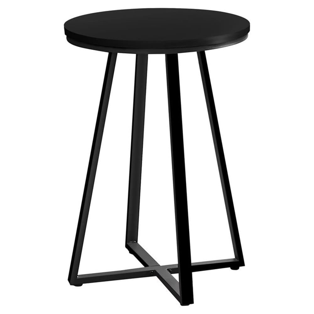 Monarch Specialties I 2175 Accent Table, Side, Round, End, Nightstand, Lamp, Living Room, Bedroom, Metal, Laminate, Black, Contemporary, Modern