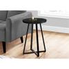 Monarch Specialties I 2175 Accent Table, Side, Round, End, Nightstand, Lamp, Living Room, Bedroom, Metal, Laminate, Black, Contemporary, Modern view 2