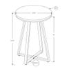 Monarch Specialties I 2175 Accent Table, Side, Round, End, Nightstand, Lamp, Living Room, Bedroom, Metal, Laminate, Black, Contemporary, Modern view 3