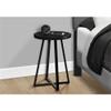 Monarch Specialties I 2175 Accent Table, Side, Round, End, Nightstand, Lamp, Living Room, Bedroom, Metal, Laminate, Black, Contemporary, Modern view 4