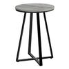Monarch Specialties I 2176 Accent Table, Side, Round, End, Nightstand, Lamp, Living Room, Bedroom, Metal, Laminate, Grey, Black, Contemporary, Modern view 1