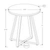 Monarch Specialties I 2176 Accent Table, Side, Round, End, Nightstand, Lamp, Living Room, Bedroom, Metal, Laminate, Grey, Black, Contemporary, Modern view 3