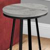 Monarch Specialties I 2176 Accent Table, Side, Round, End, Nightstand, Lamp, Living Room, Bedroom, Metal, Laminate, Grey, Black, Contemporary, Modern view 4