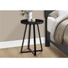Monarch Specialties I 2179 Accent Table, Side, Round, End, Nightstand, Lamp, Living Room, Bedroom, Metal, Laminate, Black Marble Look, Contemporary, Modern view 4