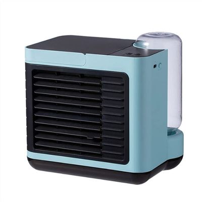 SMSOM Portable Air Conditioner Fan, Desktop Cooling Fan, Personal Air Cooler Humidifier, Mini Air Conditioner for Bedroom Office Home Room (Color : Blue)