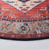 SAFAVIEH Washable Rug Tucson Collection - 6' Round, Rust & Blue, Slip Resistant & Easy to Clean, Ideal for Living Room, Bedroom, Dining Space (TSN133P) view 4