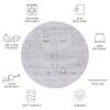 SAFAVIEH Washable Rug Tucson Collection - 6' Round, Pink & Beige, Slip Resistant & Easy to Clean, Ideal for Living Room, Bedroom, Dining Space (TSN133U) view 4