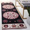 SAFAVIEH Bellagio Collection 2'3" x 8' Black/Ivory BLG601Z Handmade Medallion Wool Entryway Foyer Living Room Bedroom Runner Rug view 1