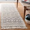 SAFAVIEH Natura Collection Runner Rug - 2'3" x 8', Ivory & Black, Handmade Moroccan Boho Fringe Wool, Ideal for High Traffic Areas in Living Room, Bedroom (NAT687A) view 1