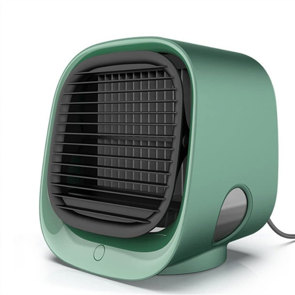 SMSOM Mini Air Conditioner Fan, Portable Air Conditioner, Portable Desktop Cooling Fan, Personal Table Air Conditioner Fan for Small Room Office Camping (Color : Green)