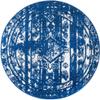 Unique Loom Lennon Collection Area Rug - Zal (3' Round, Navy Blue/ Ivory) view 1