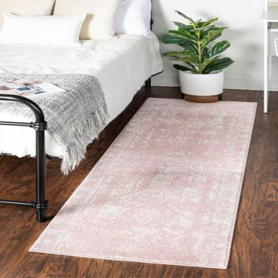 Unique Loom Lennon Collection Area Rug - Zal (2' 7" x 10' Runner, Pink/ Ivory)