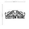 Metal Sign Monogram Split Letter M Personalized Last Name Metal Signs Split Letter Monogram Wall Decor For Outdoor Split Letter Name Sign Custom Metal Name Sign Outdoor Metal Wall Art Wall Decor 14in view 2