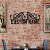 Metal Sign Monogram Split Letter M Personalized Last Name Metal Signs Split Letter Monogram Wall Decor For Outdoor Split Letter Name Sign Custom Metal Name Sign Outdoor Metal Wall Art Wall Decor 14in view 3