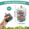 FERCAISH Ceramic Food Storage Jar, Tea Storage Jar Ceramic Candy Canister Organizer with Airtight Lid Kitchen Food Storage Container for Coffee, Herb, Beans Cookie,Tea (Flower) view 3