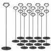 Urban Deco 16PK Table Number Holders 12 Inches Place Card Holder Metal Table Card Holders, Picture Holders For Tables, Card Holder Stand For Wedding Dcor - Black Sign Holder view 1